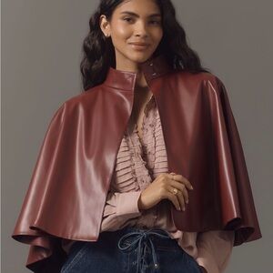 Mare Mare Faux Leather Cape